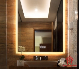 Kính gương led chữ nhật đứng 