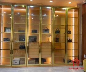 kính màu trang trí tủ áo nội thất