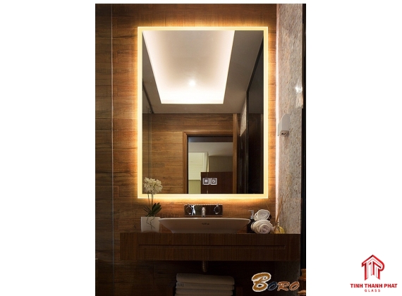 Kính gương led chữ nhật đứng 